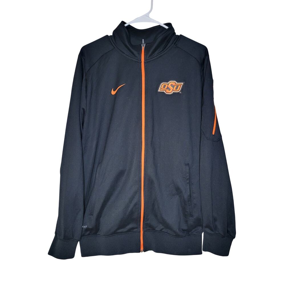 OKLAHOMA STATE Cowboys Dri-fit Nike Zipup Jacket Medium